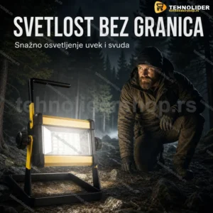 LED reflektor 50 W punjiv i prenosiv sa 3 baterije