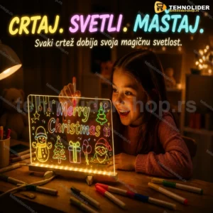 LED tabla za crtanje sa svetlećim efektom — kreativna