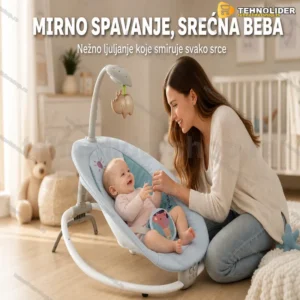 Ležaljka za bebe sa lukom, muzikom i visecom igračkom