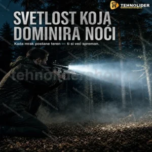 Lovačka Lampa BL-Q3888 Police – Komplet sa Punjačem i Nosačem za Pušku