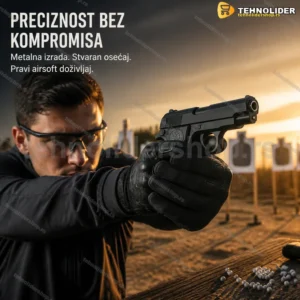M17 metalni airsoft pištolj + 500 kuglica