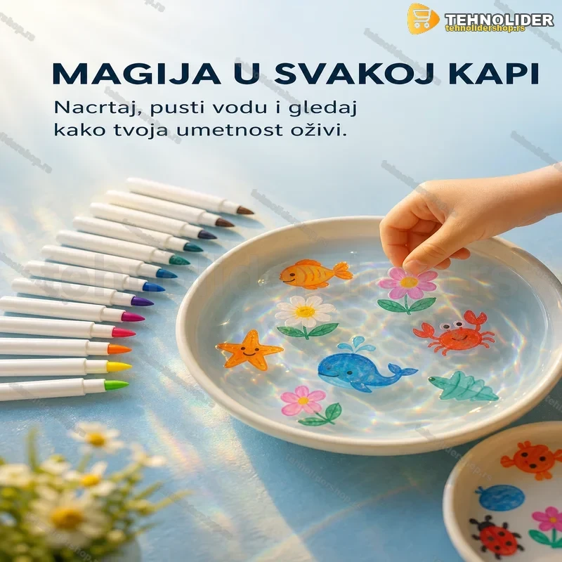 Magični Flomasteri za Vodu – Set od 12 Boja za Kreativnu Igru Magični Flomasteri za Vodu – Set od 12 Boja za Kreativnu Igru