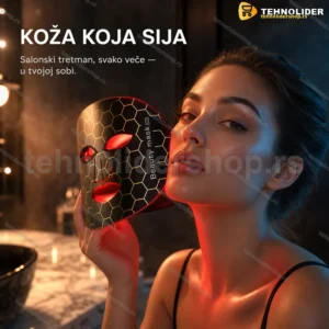 Maska za lice sa 7 boja LED svetlosti i daljinskim