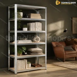 Metalna Montažna Polica 180×90×45 cm – 5 Nivoa, Nosivost 265 kg