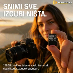 MicroSD kartica 128 GB klase 10 sa SD adapterom