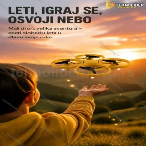 Mini Dron sa LED Svetlima – Zabavna Igračka za Decu i Početnike