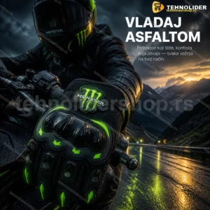 Moto rukavice sa protektorima Monster — L/XL