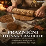 Novogodišnja oklagija sa 3D motivima od tvrdog drveta 36 cm