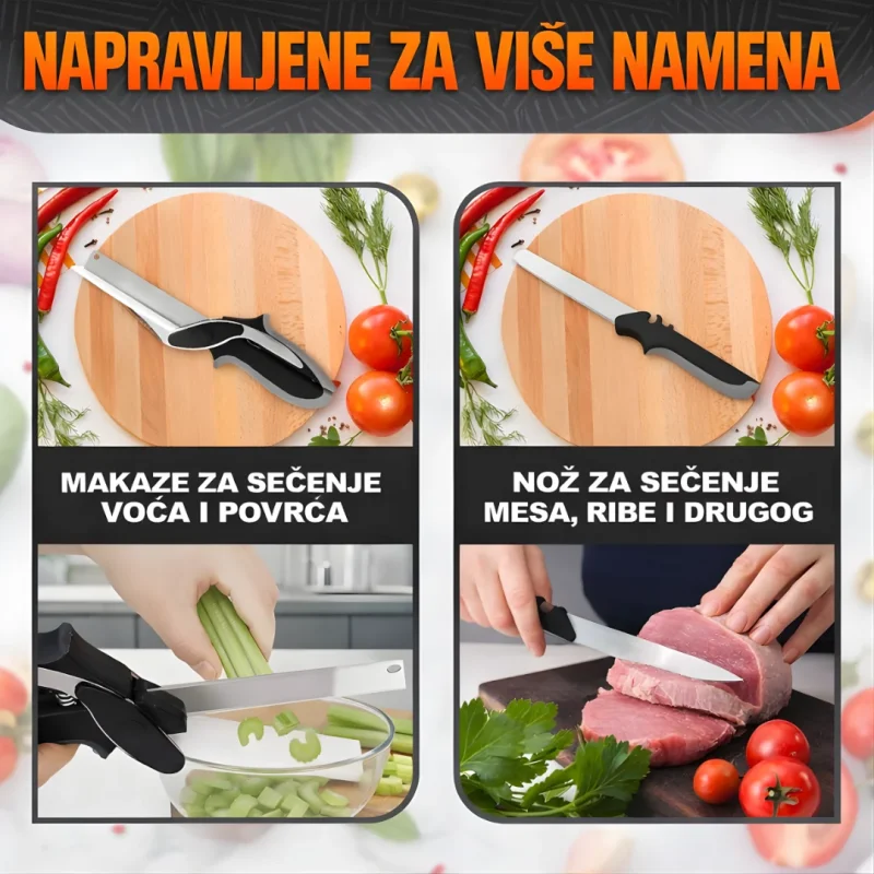 Nož sa hvataljkom 2u1 — pametni sečko za kuhinje pametni sečko - detalji