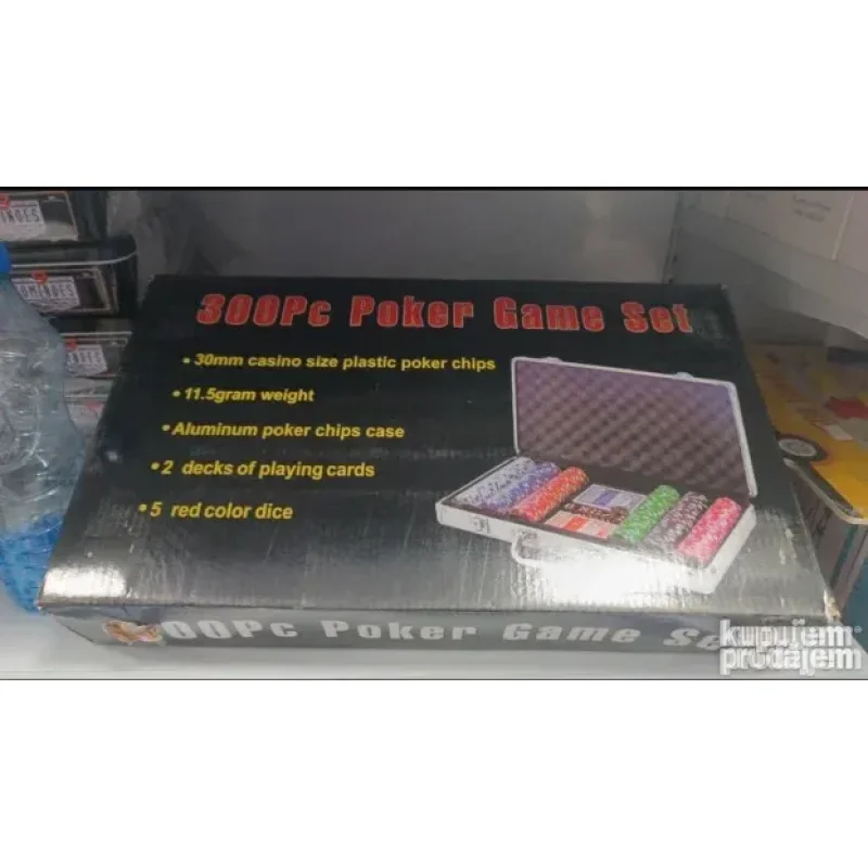 Poker set 300 žetona u aluminijumskom koferu poker set 300 - u upotrebi