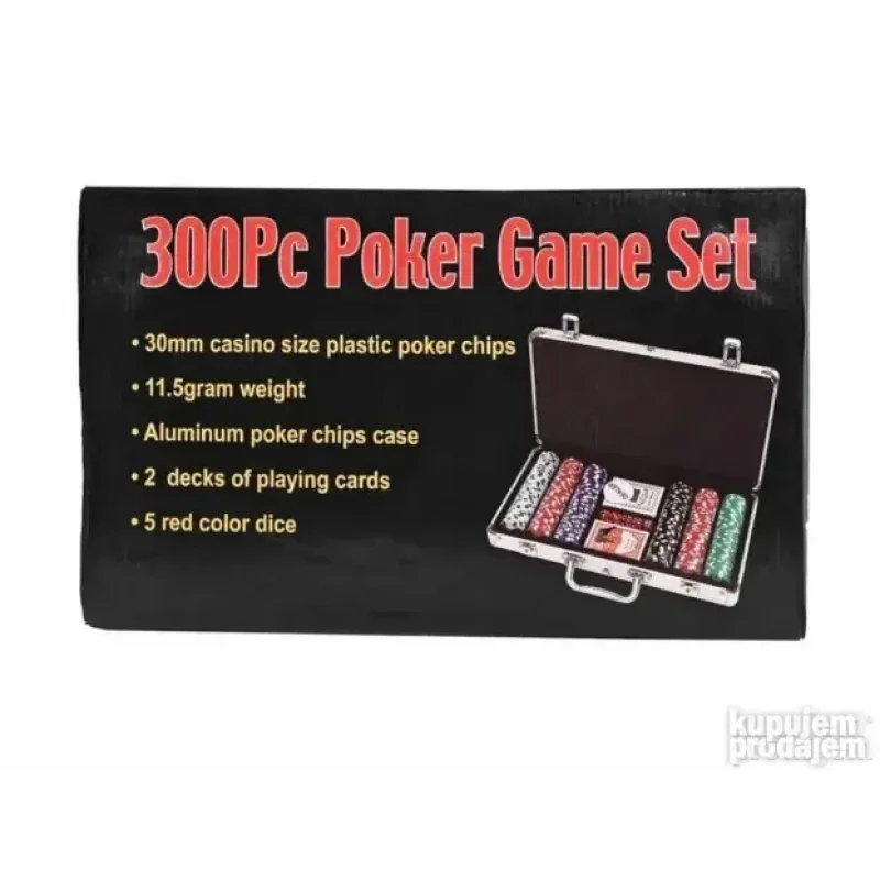 Poker set 300 žetona u aluminijumskom koferu poker set 300 - detalji
