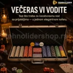 Poker set 500 žetona sa dva špila karata i kasetonskim kofrom