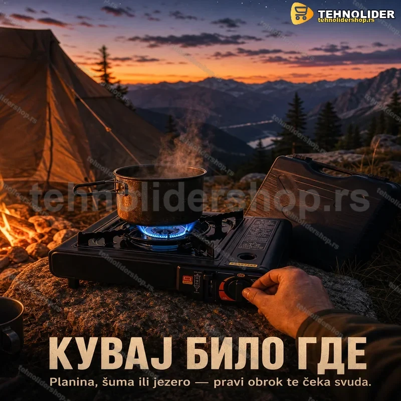 Prenosivi Plinski Rešo sa Kofrom – Kampovanje, Izleti i Outdoor Kuvanje Prenosivi Plinski Rešo sa Kofrom – Kampovanje, Izleti i Outdoor Kuvanje