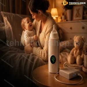 Prenosni USB Grejač za Flašice sa LCD Ekranom – Toplo Mleko za Bebe