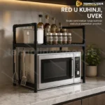 Dvonivelna polica za mikrotalasnu sa aluminijumskim okvirom