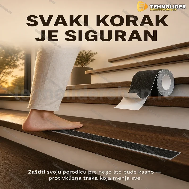 Protivklizna Traka za Stepenice – Sigurnost na Svakom Koraku (1+1) Protivklizna Traka za Stepenice – Sigurnost na Svakom Koraku (1+1)