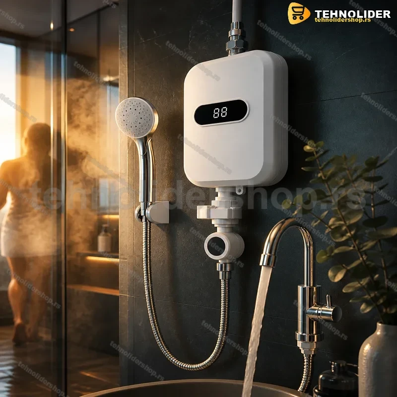 Protočni Bojler sa Tušem i Slavinom Temmax 3500W — Kupatilo i Kuhinja Protočni Bojler sa Tušem i Slavinom Temmax 3500W — Kupatilo i Kuhinja