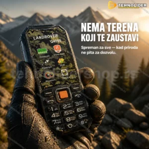 Q4000 Land Rover telefon sa tasterima, dual SIM, maskirna boja