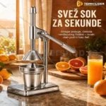 Ručni Sokovnik od Nerđajućeg Čelika sa Polugom – Za Citrus i Voće