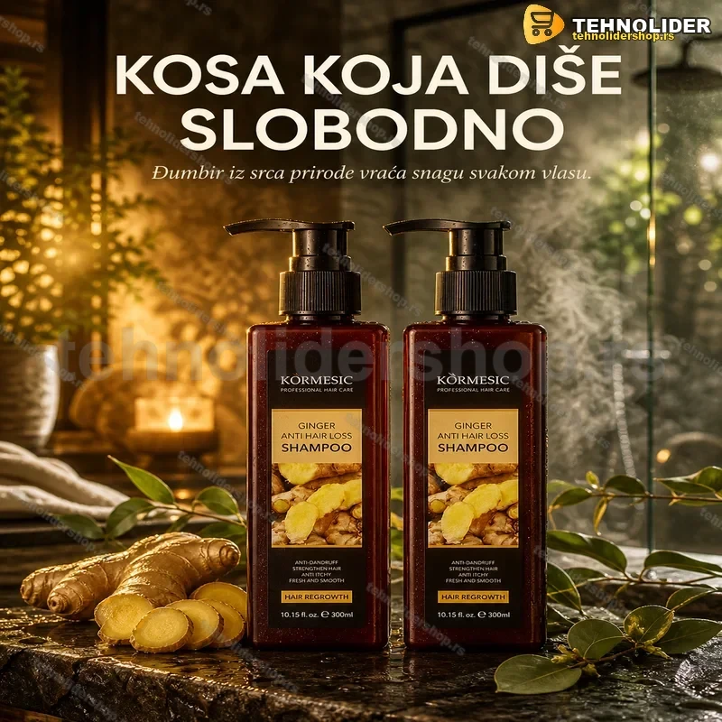 Šampon sa Đumbirom Protiv Opadanja Kose i Peruti – 2×300ml ( ) Šampon sa Đumbirom Protiv Opadanja Kose i Peruti – 2×300ml ( )