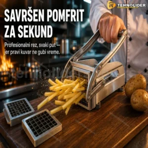 Sečko za Pomfrit sa Dva Sečiva – Nerđajući Čelik, 4×4 i 8×8 mm
