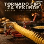 Sečko za Tornado Čips – Spiralni Rezač Krompira od Nerđajućeg Čelika