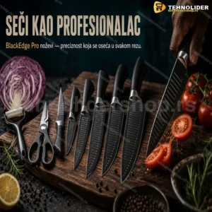 Set kuhinjskih noževa BlackEdge Pro – profesionalna preciznost u svakoj kuhinji