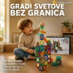 Set magnetnih kocki 164 dela za decu od 3 godine