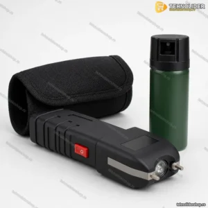 Set za samoodbranu — elektrošoker i biber sprej sa futrolom