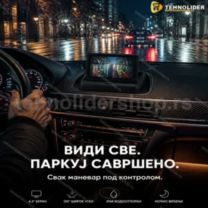 Sklopivi Monitor za Auto 4.3" — Ekran za Parking Kameru