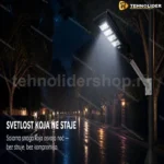 Solarni LED Reflektor 200W za Stubnu Montažu sa Daljinskim Upravljačem