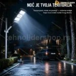 Solarni LED Reflektor Stubni 90W sa Daljinskim – Autonomno Vanjsko Osvjetljenje