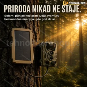 Solarni Punjač za Lovačku Kameru – Solar Panel sa Baterijom 5000mAh