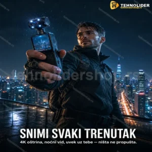 Sportska Kamera 4G Full HD sa Noćnim Vidom i Clip Dizajnom
