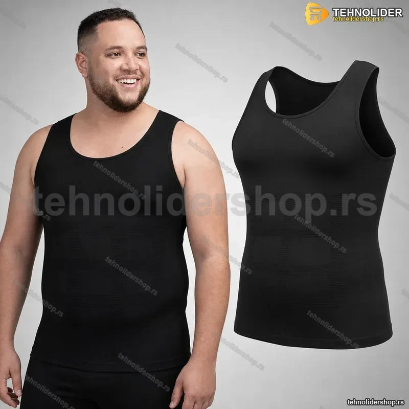 Stezna majica za ravan stomak za muškarce — veličine L i XL Stezna majica za ravan stomak za muškarce — veličine L i XL