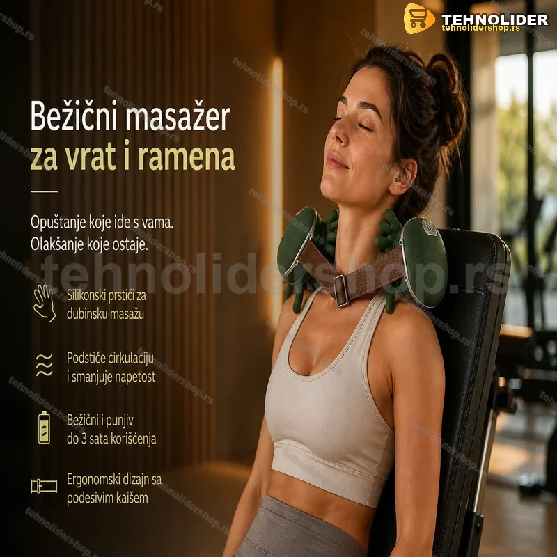 Ultra Masažer za Vrat i Ramena – Bežično Dubinsko Gnječenje Ultra Masažer za Vrat i Ramena – Bežično Dubinsko Gnječenje
