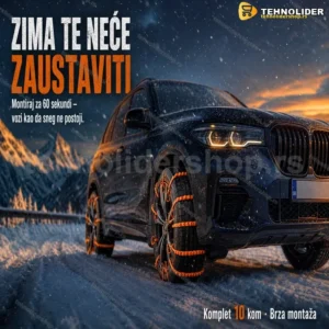 Vezice za Sneg za Automobile – Brza Montaža, Komplet 10 kom