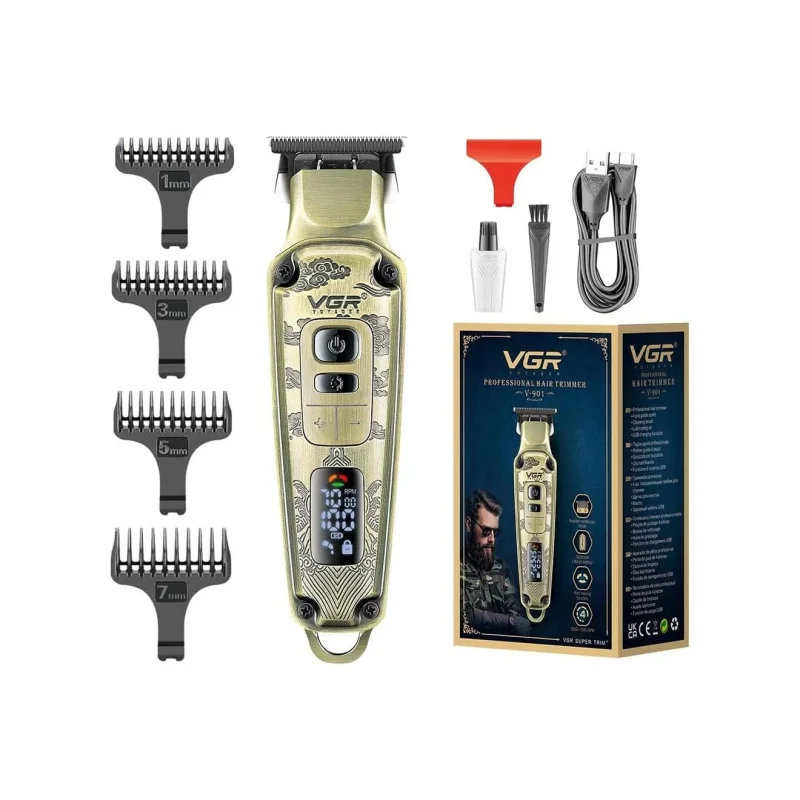 VGR V-901 profesionalna mašinica za šišanje — metalno kućište VGR V-901 mašinica - u upotrebi