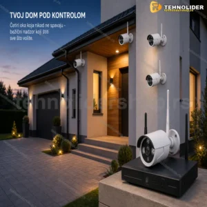 WiFi video nadzor — komplet sa 4 kamere i NVR snimačem