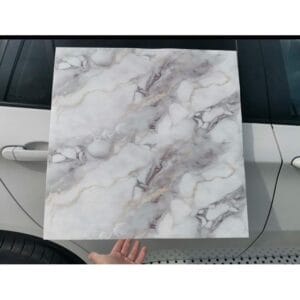 3D zidne obloge sive belo-sivi mermer 60x60 cm, 12 kom