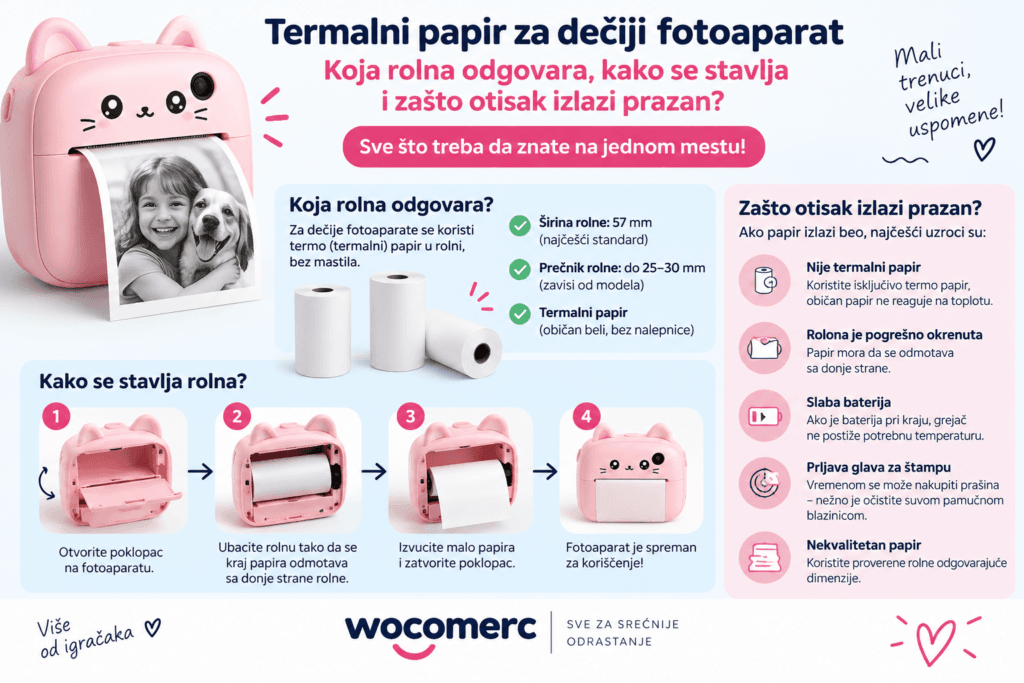 Termalni papir za dečiji fotoaparat