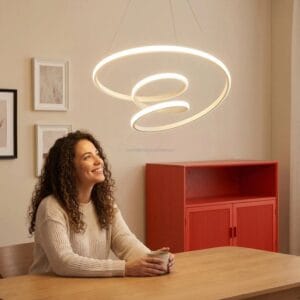 Aluminijumski spiralni LED luster sa daljinskim upravljačem