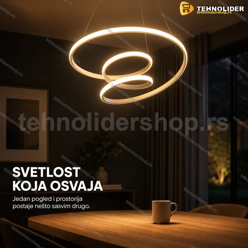 Aluminijumski spiralni LED luster sa daljinskim upravljačem Aluminijumski spiralni LED luster sa daljinskim upravljačem