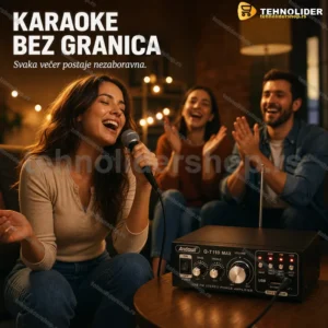 Andowl Q-T110 MAX pojačalo za karaoke sa Bluetooth i FM radiom