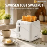 AORLIS Toster 700W za hleb AO-78245 — beli, 6 nivoa pečenja