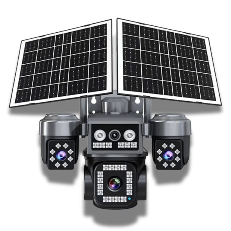 AOV 4G solarna kamera sa četiri objektiva i AI detekcijom solarna 4G kamera - prednja strana