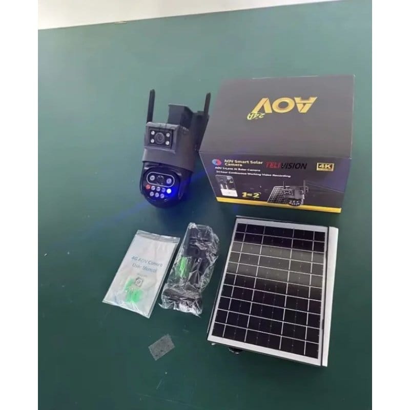 AOV 4G solarna kamera sa dva objektiva i SIM karticom – 4K IP66 AOV solarna 4G kamera - u upotrebi