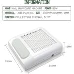 beli aspirator za nokte 80W - ugao pogleda