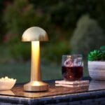 Auraglow stona lampa pečurka punjiva 23,5 cm 3W LED