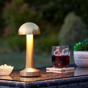 Auraglow stona lampa pečurka punjiva 23,5 cm 3W LED